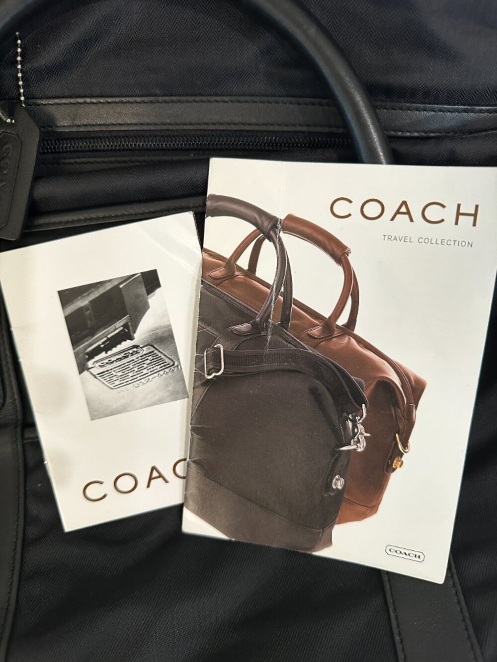 Vintage Coach Travel Collection Black Nylon & Leather Weekender Duffel Bag 5497 - Picture 9 of 9